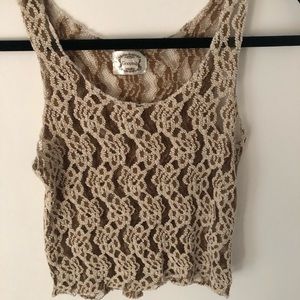 XS Beige Lace tanktop